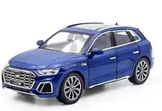 Die-cast 1/24 for Audi Q5 Alloy Die-cast Car Model Simulation Miniature Vehicle Model Decoration Ornaments Collection Miniature Vehicle(Blue)