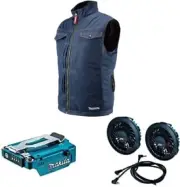 Makita Cooling Fan Jacket FV215DZ With Fan,Battery Holder Set S~4L Size 14.4/18V