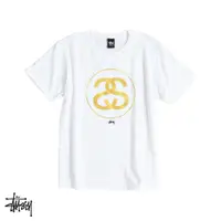 在飛比找蝦皮商城優惠-Stussy Gold Link 白 短袖T恤 休閒 燙金 