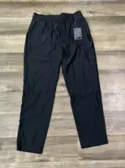 G/FORE Womens Relaxed Fit Nylon Tech Golf Pants Sz Large Black Elastic Waist NWT