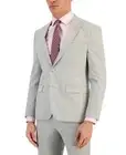 Hugo Boss Men's Modern Fit Light Grey Check Superflex Suit Jacket 36S yja1025
