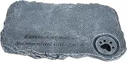 COLLBATH Pet Grave Marker Dog Cat Memorial Stone for Garden Durable Outdoor Decoration Pet Loss Present for Remembrance Elegant Lawn Figurine for Indoor Outdoor Use