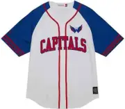 Washington Capitals Hockey Mitchell & Ness Men's White Baseball Jersey Size XL