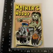 Vintage MOTHER’S WORRY Decal/ Transfer Mid Century