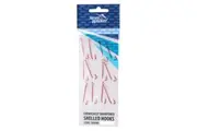 12PK Size 8 Jarvis Walker Chemically Sharpened Snelled Long Shank Fishing Hooks