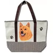 ES Pets 68575-129 Finnish Spitz Heavy Duty Canvas Tote Bag