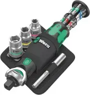 Wera 8009 Zyklop Pocket Set 2, 3/8" Dr Ratchet with 1/4 Internal Hex 05004281001