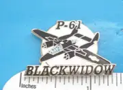 P-61 BLACKWIDOW BLACK WIDOW airplane - hat pin , tie tac , lapel pin GIFT BOXED