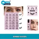 False Eyelashes Natural Look Fake Lashes 20 Pairs Wispy Fluffy False Lashes Faux