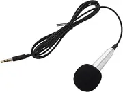 Yardwe Mini Metal Phone Microphone Sleek Design 3.5mm Condenser Mic for Cellphone Universal Fit for Singing Recording