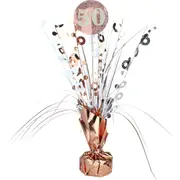 Prismatic Rose Gold and White 50th Birthday Spray Centrepiece