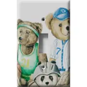 SnazzySwitch The Three Sporting Bears Decorative Light Switch Plate Cover