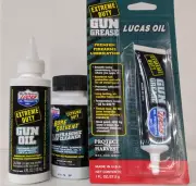 LUCAS OIL Gun Rifle Cleaning Oil Kit Bundle with Oil , Grease & Bore Solvent Cle