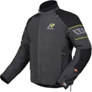 Rukka R-EX 2.0 waterproof Motorcycle Textile Jacket, black-grey, Size 60 for Men Black Grey