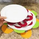 6PCS Flower-Shaped Pots Pans Separator Scratchproof Protectors For Table _mo