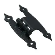 Pair Amerock 3/8" Offset Colonial Black Cabinet "H" Hinges BP3406-CB