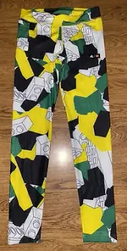 NWT ADIDAS U Lego Tight Aeroready Youth Girls Green Yellow Size XL 15/16