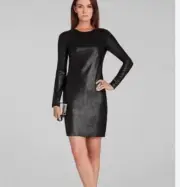BCBG MaxAzria Leather dress Jillea Size 6 Org. $228