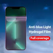 Anti-Blue Light Hydrogel Screen Protector For iPhone 15 Pro XR SE XS 13 12 14 11