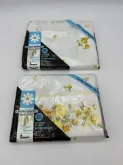 Vtg Penneys Twin Flat & Fitted Sheets Penn-Prest Percale Fashion Manor Retro MCM