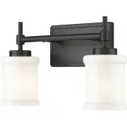 Z-Lite 622-2V-MB Cadoc 2 Light 15 inch Matte Black Bath Vanity Light Wall Light