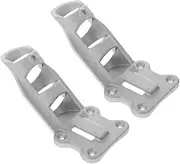 UPKOCH 2pcs Flag Holder: Outside House Flag Pole Holder Heavy Duty Flagpole Mounting Bracket Base Aluminum Hardware for Wall Roof Deck Silver
