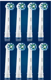 8x Oral B Replacement Toothbrush Heads Electric CrossAction Brush Head Refills