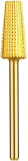 Nail Drill Bits Set, Tapered Barrel & Cone Shape Carbide Bits 3/32 Inches for Nails, Electric Gold Carbide File Broach Bit Replacement