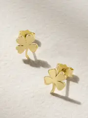 [Jennifer Meyer] Jennifer Meyer - Mini Clover 18-karat Gold Earrings - One size One size Gold