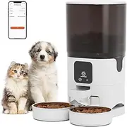 UMOMO Automatic Pet Feeder Pro 7L Double Bowl Feeder, Automatic Cats Feeder with WiFi & App Remote Control, Programmable Pet Feeder, Smart Timed Dry Food Dispenser for 2 Cats & Dogs Small Pets Feeder