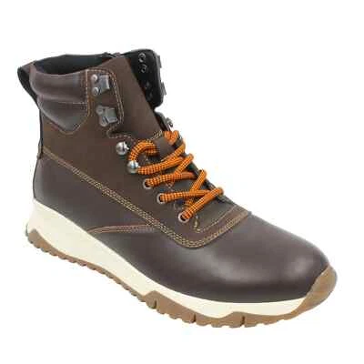 Alfani Men Alpine Hiker Combat Boots Reggie Size US 13M Tan Brown Leather