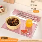 Non-slip Kitchen Drain Mat Foldable Silicone Bar Mat New Drain Pad