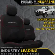 Toyota Landcruiser 80 Series - GXL & RV - GP6 Premium Neoprene 2x Front Seat Covers (Made to Order)
