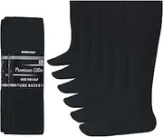 [Diamond Star] Tube Socks Men 6 Pairs Premium Cushion Cotton Over The Calf Athletic Knee High Socks For Men Big & Tall