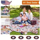 Waterproof Foldable Round Picnic Blanket - 79" Sandproof & Cushioned Comfort
