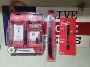 NEW 3 MILWAUKEE TOOLS IMPACT DRIVER BIT SET, 3 CARBIDE GRIT BLADES, PENLIGHT 100