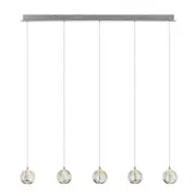 Sparks Chrome Quintuple Lights Bar Pendant