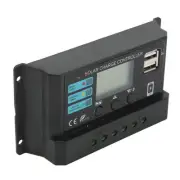 LCD Solar Panel Controller Photovoltaic Charging Controller 12V 24V Black