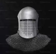 Medieval Bascinet Griffon Viking Fantasy Helmet Buhurt 16 Gauge Helmet