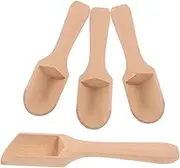 TOVINANNA Wood Small Salt Spoon Set Tea Sugar Spoons Portable Condiment Scoops Craftsmanship