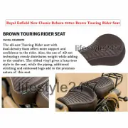 Genuine Royal Enfield "Front Touring Seat Brown" For New Classic Reborn 350cc (for: Royal Enfield)