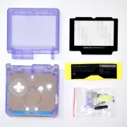 GBA SP Game Boy Advance SP Replacement Housing Shell Screen(CLEAR BRIGHT PURPLE)