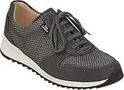 [Finn Comfort] Women's sidonia Fashion Sneakers Grey Leather Nubuck Cork Rubber 6 UK/8.5 M US