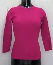 7 For All Mankind Women's US S Open Back Knit Top Raspberry NWT