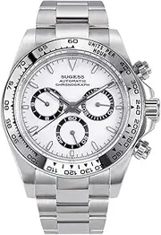 [Sugess] S418-2.001.S Chrono Racing Steel Bezel High Beat 41 Jewels SL4801 Chronograph Mens Watch, Silver, Modern