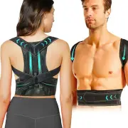 back brace posture corrector for women and men,Fully Adjustable Straigh (Size:M)