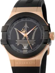 Maserati Potenza R8851108002 Black Silicone Mens Watch
