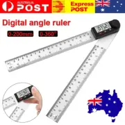 200mm Digital Angle Finder Ruler Protractor Measure Meter Multi-Purpose 0-360°