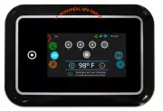 Gecko Aeware IN.K1000 TOUCHSCREEN spa keypad with COLOR display & black edge