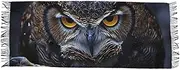 [XYMZR] Cool Owl Portrait Women’s Scarf Soft Warm Long Scarves Shawl Wrap for Winter Autumn Spring Travel Office Home, Multi-colored